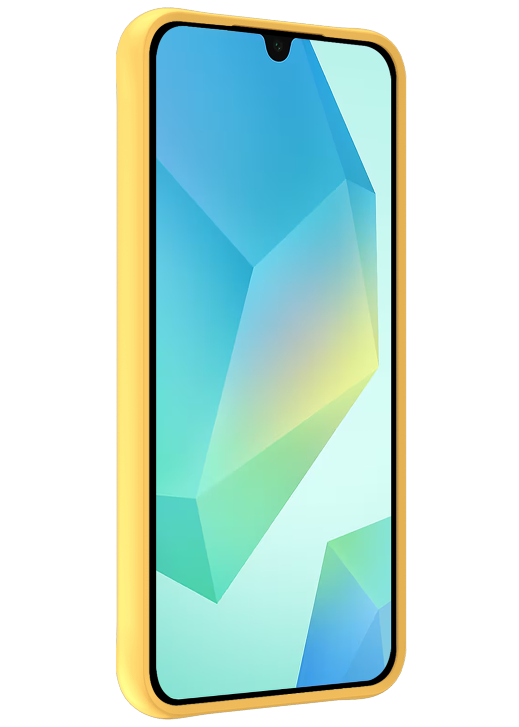BTH Hoesje Geschikt voor Samsung A16 Hoesje Siliconen Case Hoes Met Screenprotector - Hoes Geschikt voor Samsung Galaxy A16 Hoes Cover Case - Geel