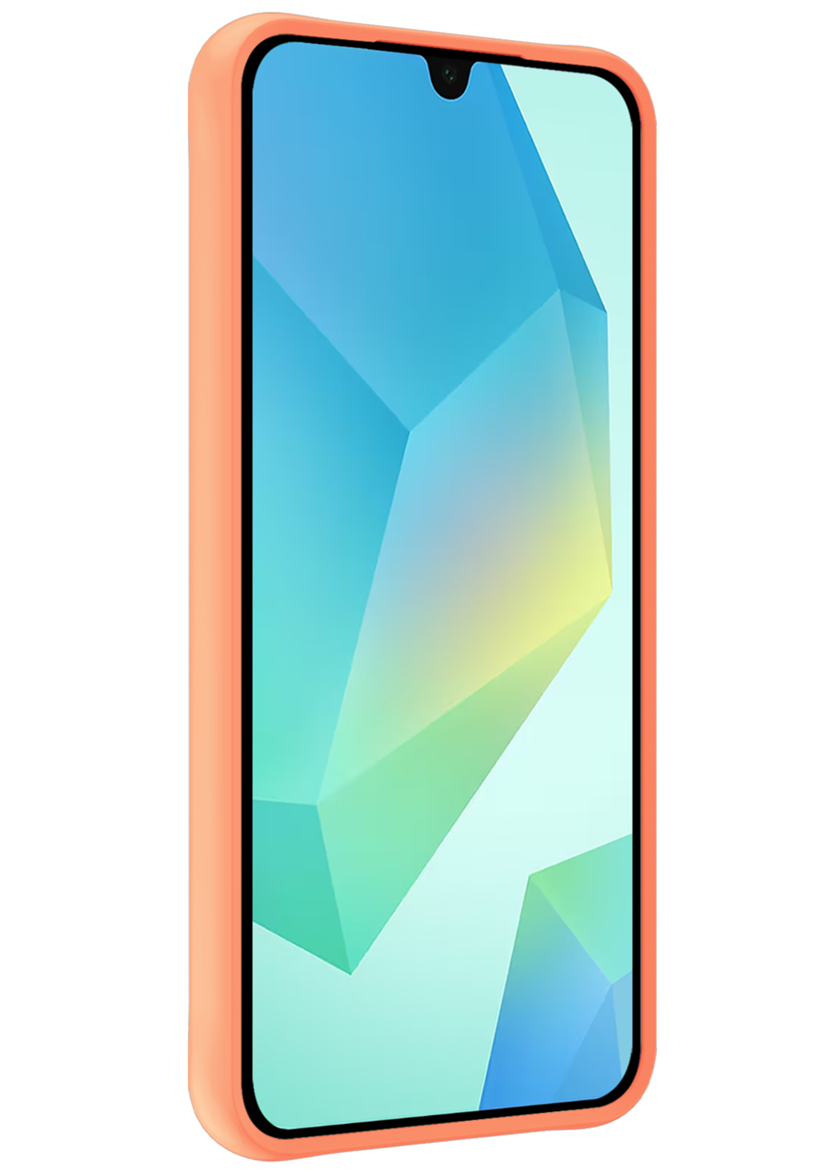 BTH Hoesje Geschikt voor Samsung A16 Hoesje Siliconen Case Hoes Met Screenprotector - Hoes Geschikt voor Samsung Galaxy A16 Hoes Cover Case - Perzik