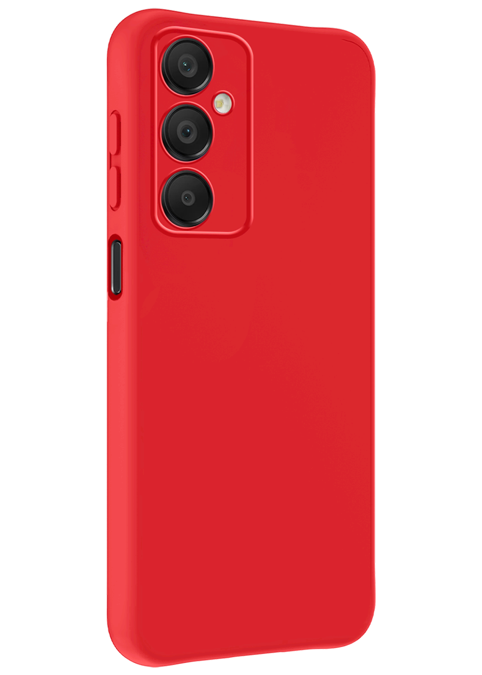 BTH Hoesje Geschikt voor Samsung A16 Hoesje Siliconen Case Hoes Met Screenprotector - Hoes Geschikt voor Samsung Galaxy A16 Hoes Cover Case - Rood
