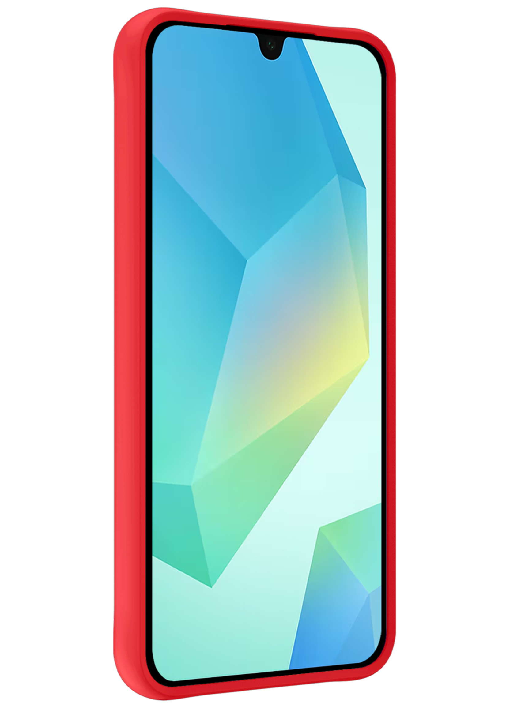 BTH Hoesje Geschikt voor Samsung A16 Hoesje Siliconen Case Hoes Met Screenprotector - Hoes Geschikt voor Samsung Galaxy A16 Hoes Cover Case - Rood