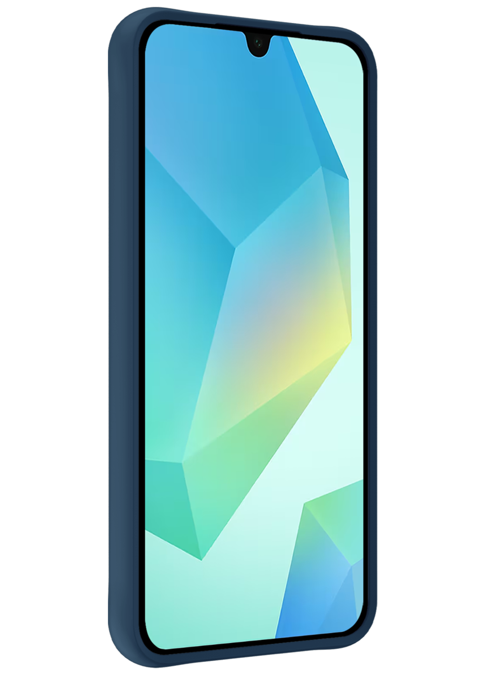 BTH Hoesje Geschikt voor Samsung A16 Hoesje Siliconen Case Hoes Met 2x Screenprotector - Hoes Geschikt voor Samsung Galaxy A16 Hoes Cover Case - Donkerblauw