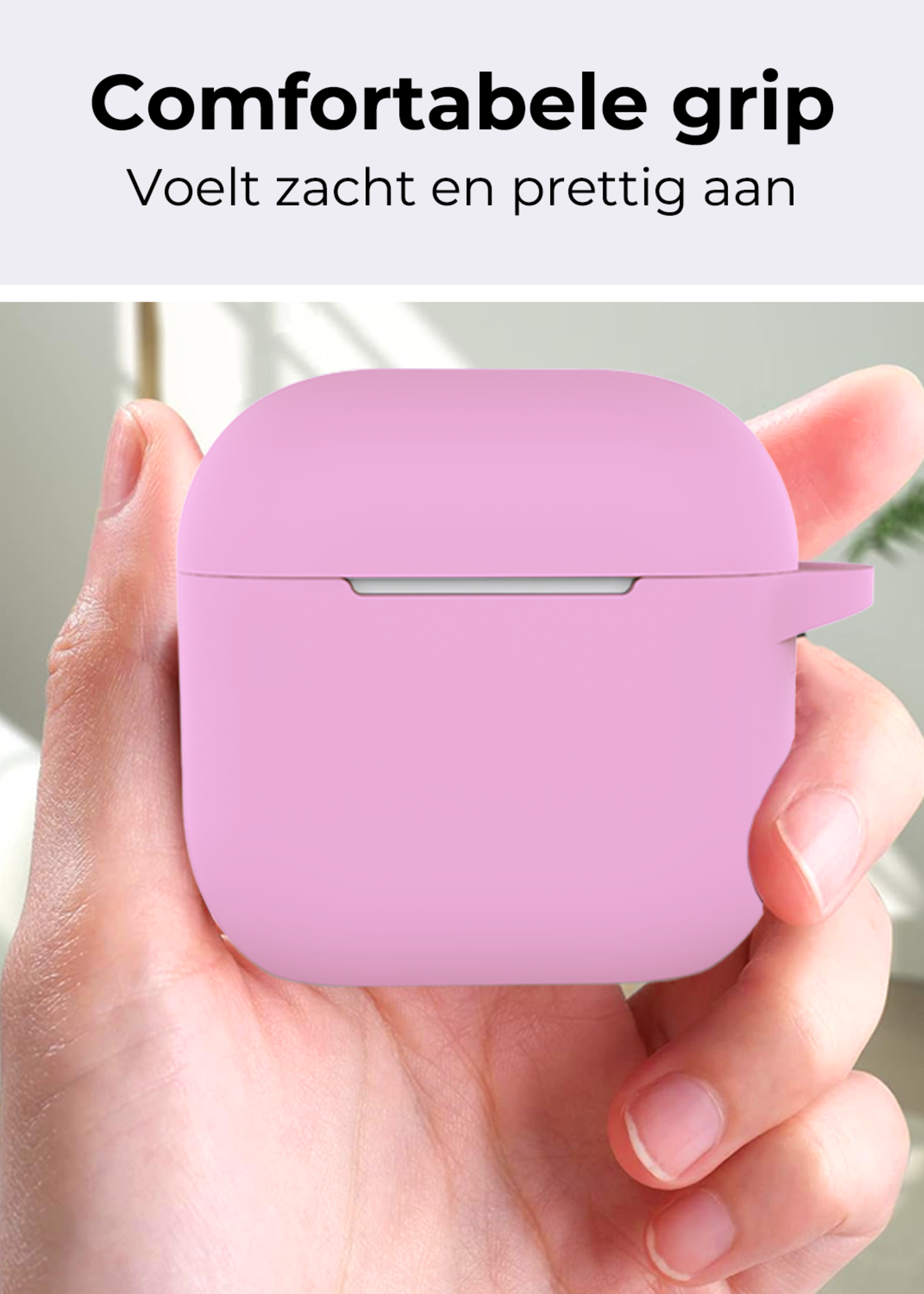 BTH BTH Siliconen Hoesje Voor Apple AirPods 4 - Flamingo