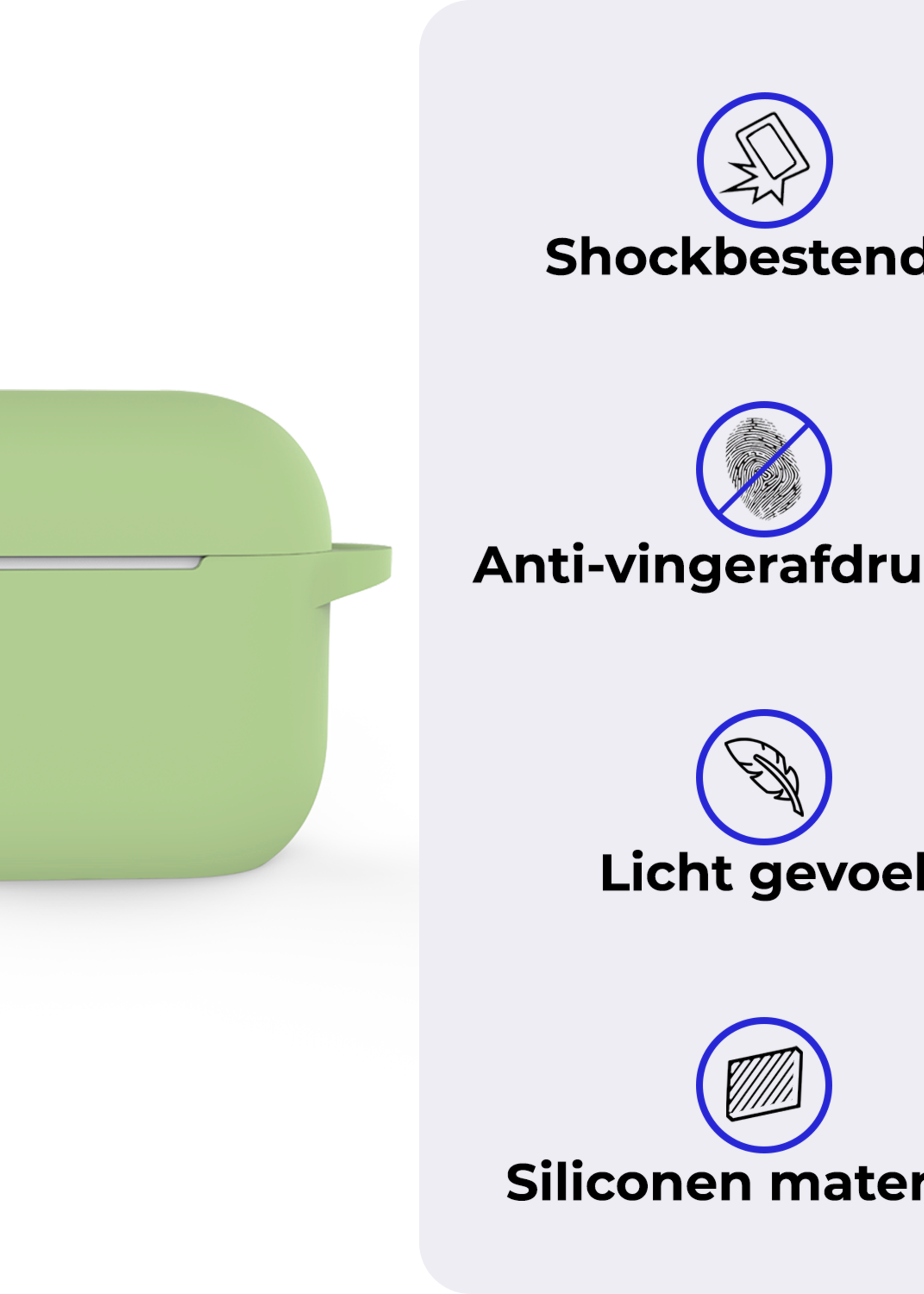 BTH BTH Siliconen Hoesje Voor Apple AirPods 4 - Groen