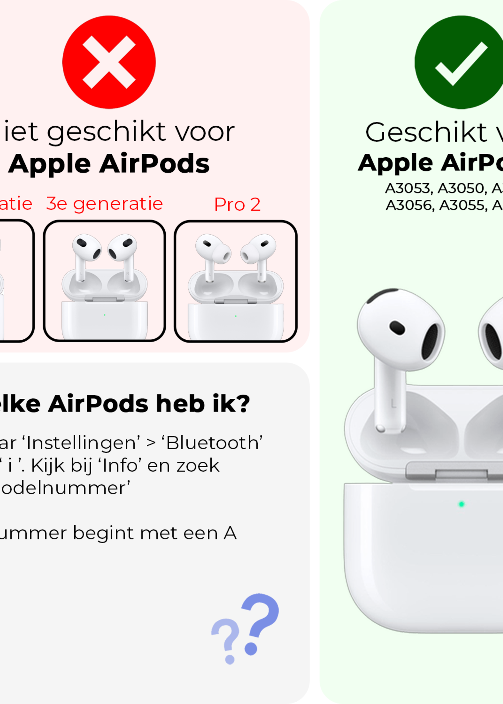BTH BTH Siliconen Hoesje Voor Apple AirPods 4 - Lichtblauw