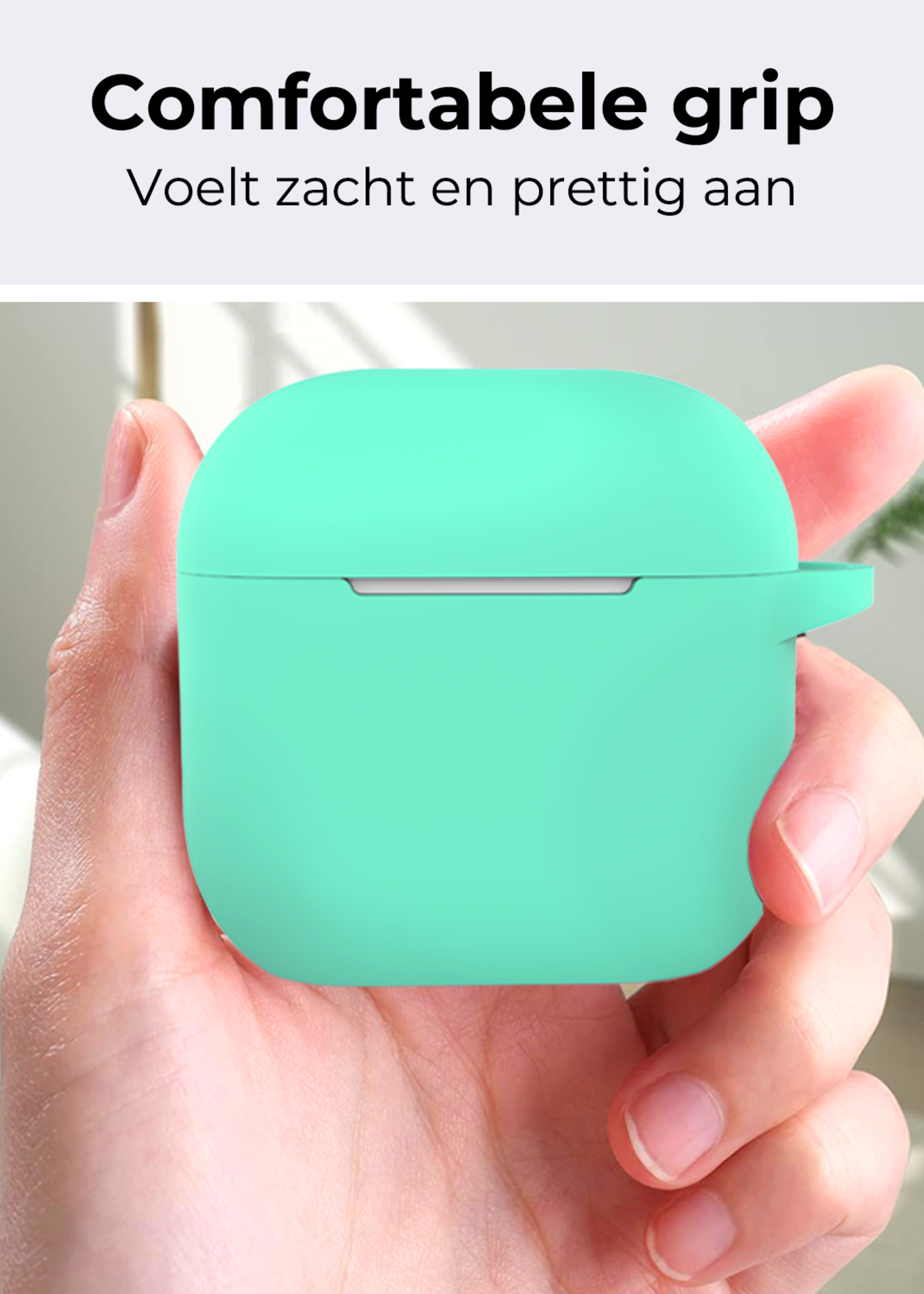 BTH BTH Siliconen Hoesje Voor Apple AirPods 4 - Turquoise
