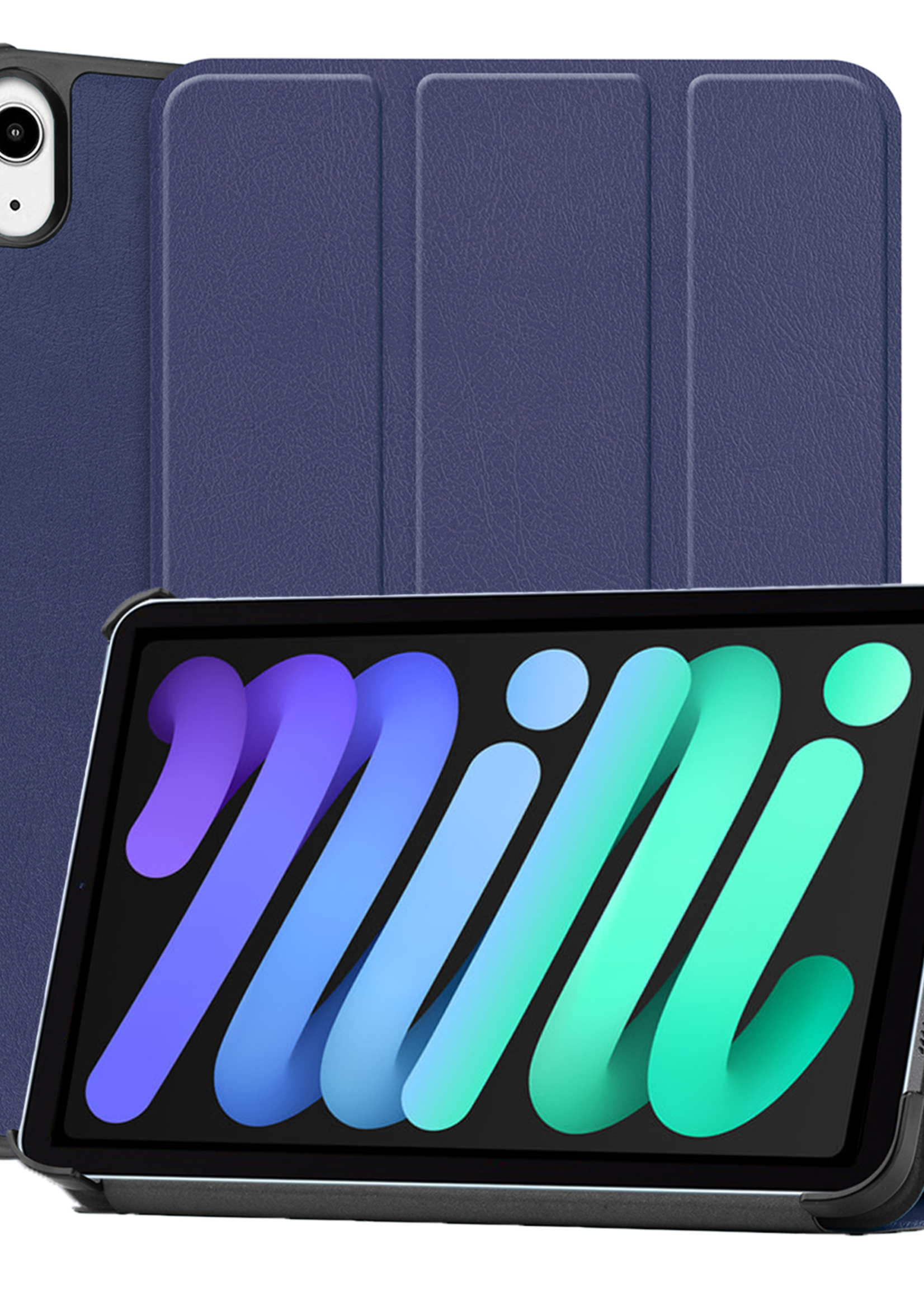 BTH BTH iPad Mini 7 Hoesje - Donkerblauw