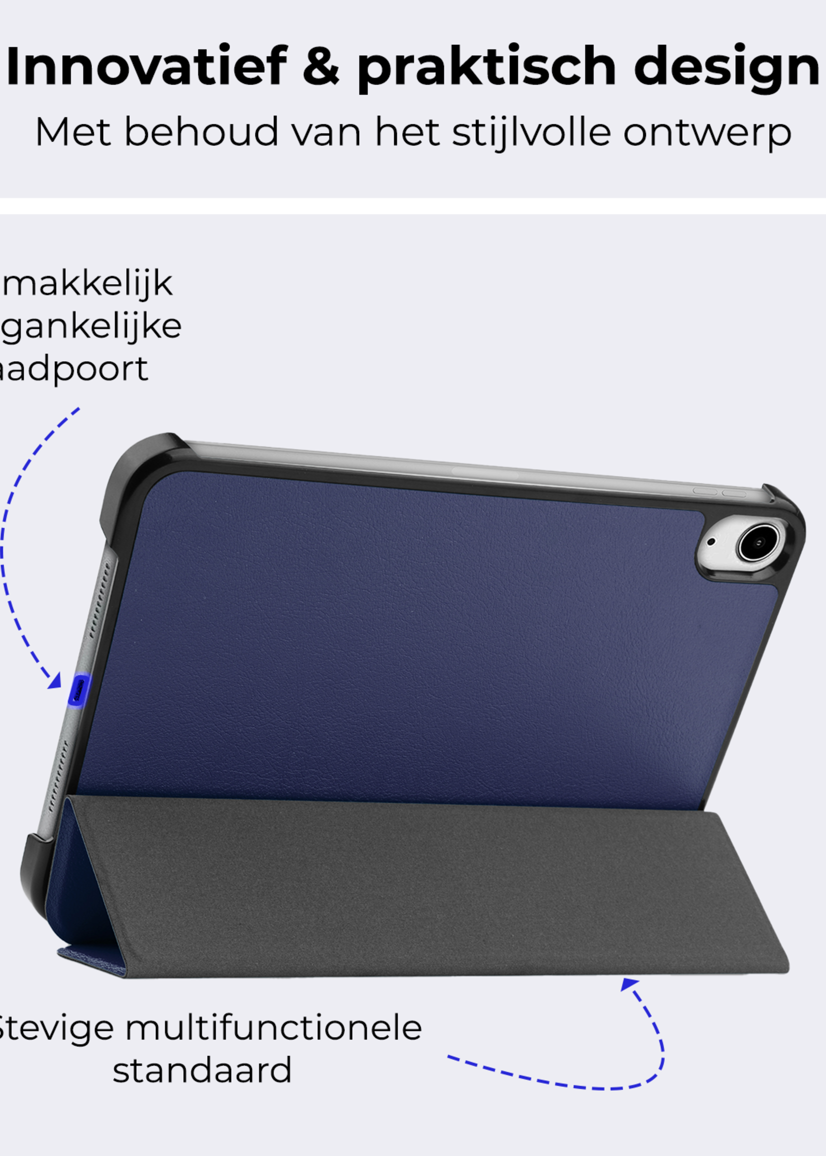 BTH BTH iPad Mini 7 Hoesje - Donkerblauw