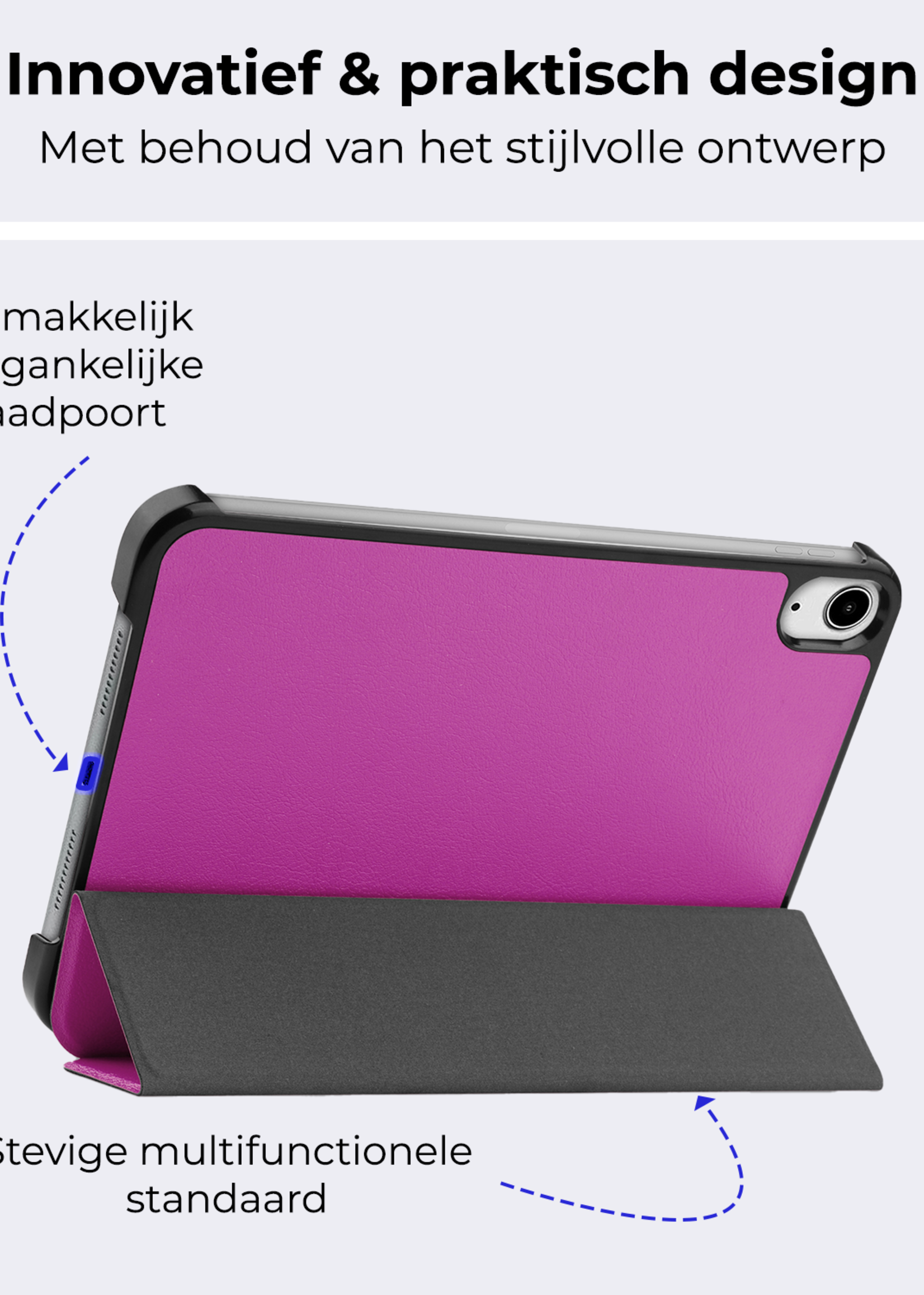 BTH BTH iPad Mini 7 Hoesje - Paars