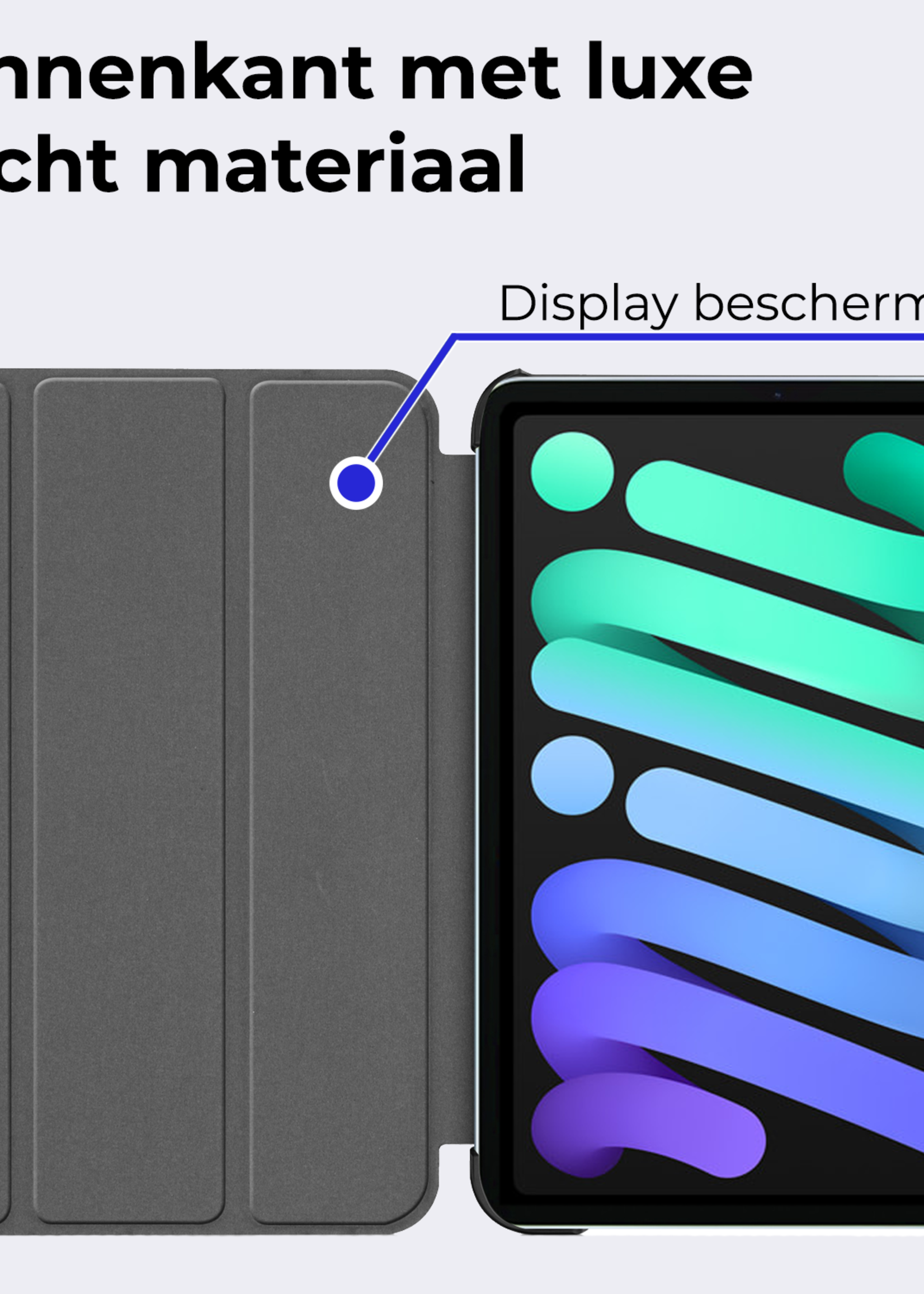 BTH BTH iPad Mini 7 Hoesje - Zwart
