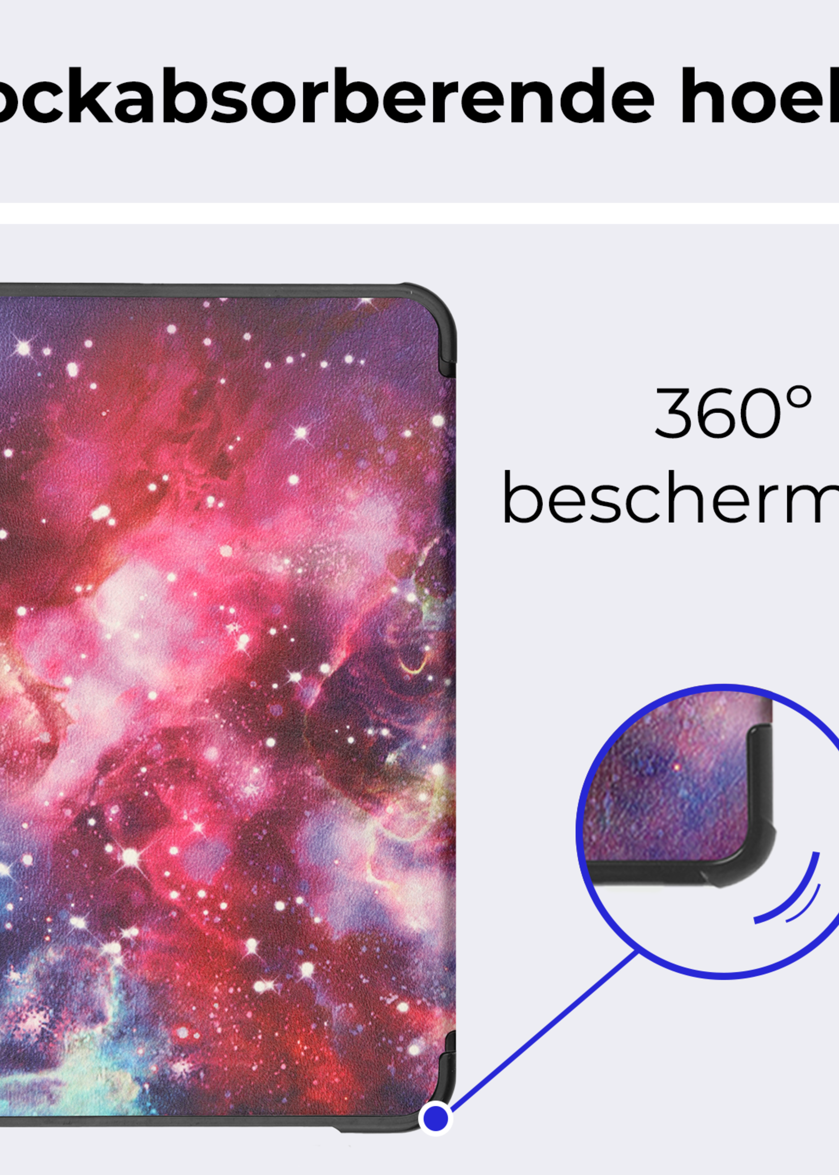 BTH BTH iPad Mini 7 Hoesje Met Screenprotector - Galaxy