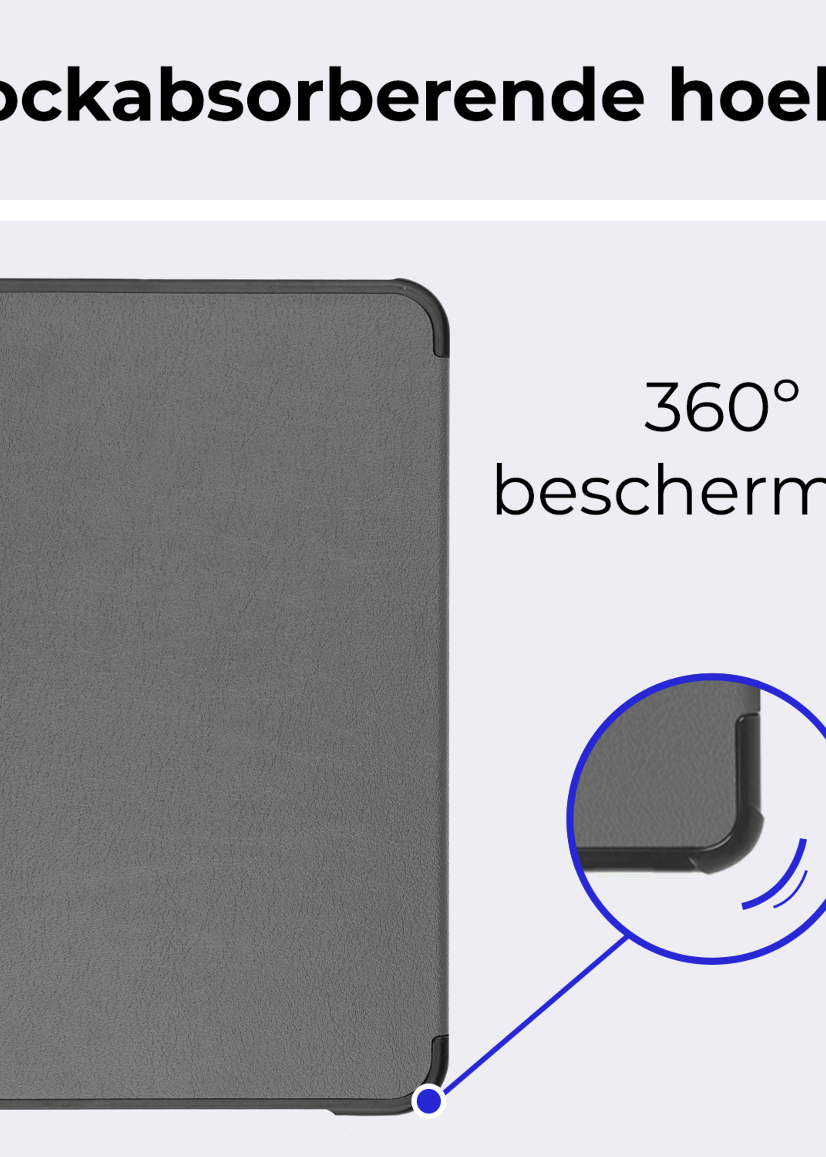 BTH BTH iPad Mini 7 Hoesje Met Screenprotector - Grijs
