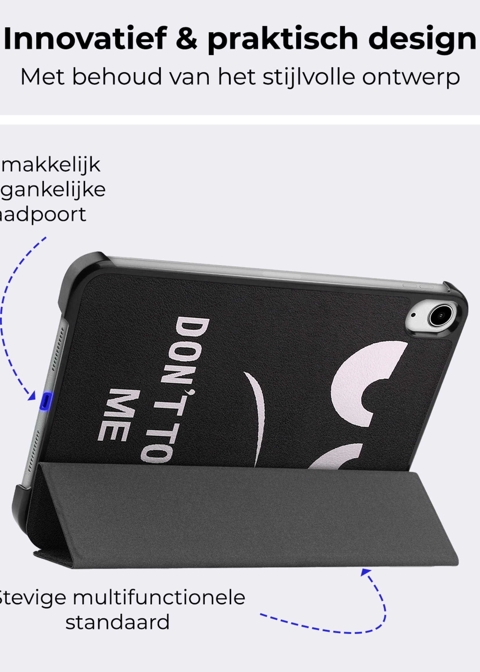 BTH BTH iPad Mini 7 Hoesje Met Screenprotector - Don't Touch Me