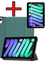BTH BTH iPad Mini 7 Hoesje Met Screenprotector - Donkergroen