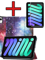 BTH BTH iPad Mini 7 Hoesje Met Screenprotector - Galaxy