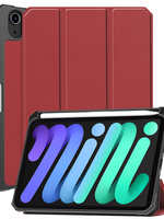 BTH BTH iPad Mini 7 Hoesje Met Uitsparing Voor Apple Pencil - Donkerrood