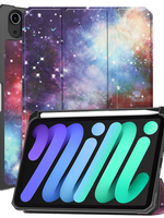 BTH BTH iPad Mini 7 Hoesje Met Uitsparing Voor Apple Pencil - Galaxy