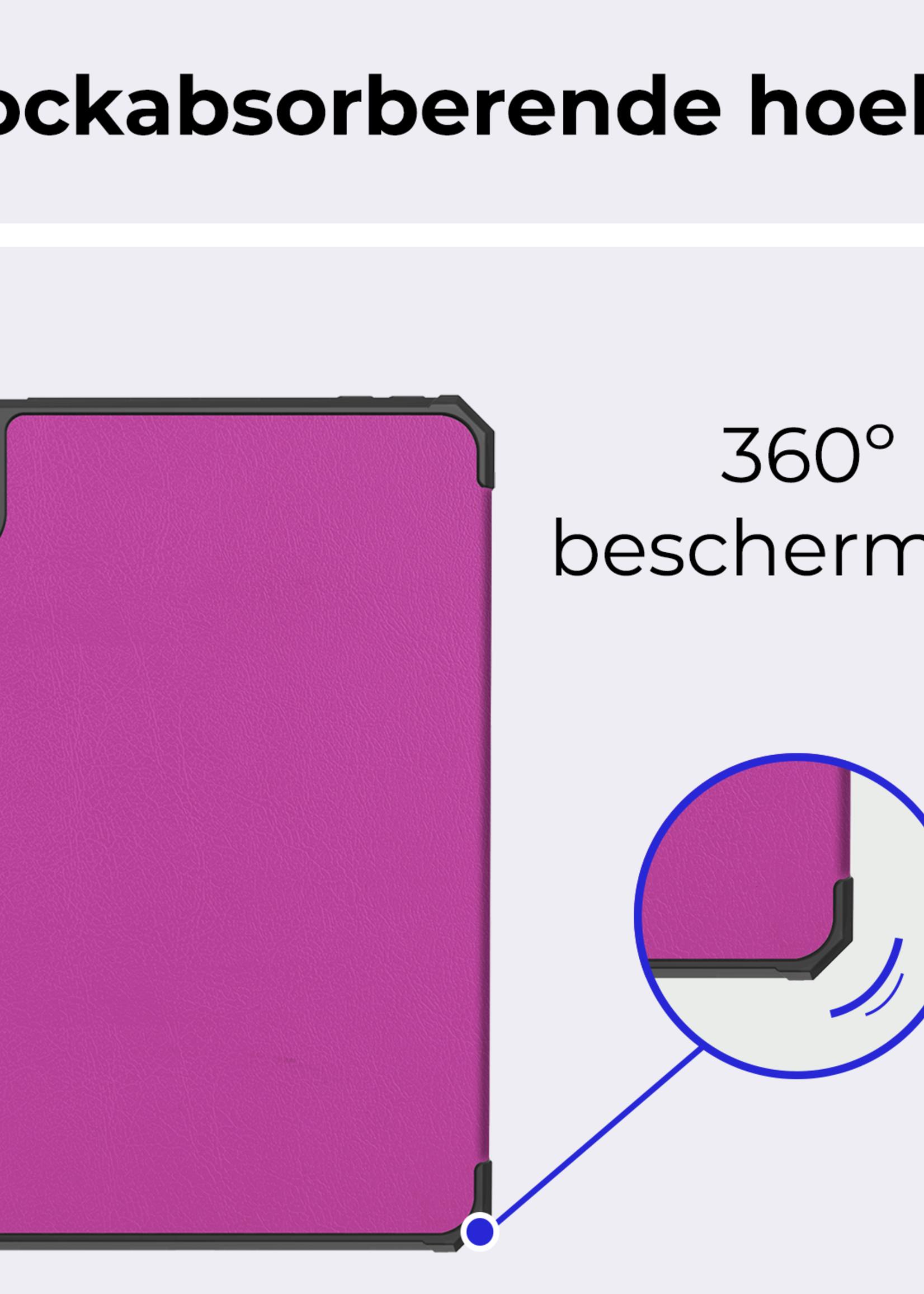 BTH BTH iPad Mini 7 Hoesje Met Uitsparing Voor Apple Pencil - Paars
