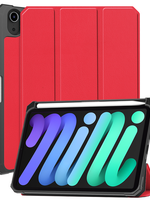 BTH BTH iPad Mini 7 Hoesje Met Uitsparing Voor Apple Pencil - Rood