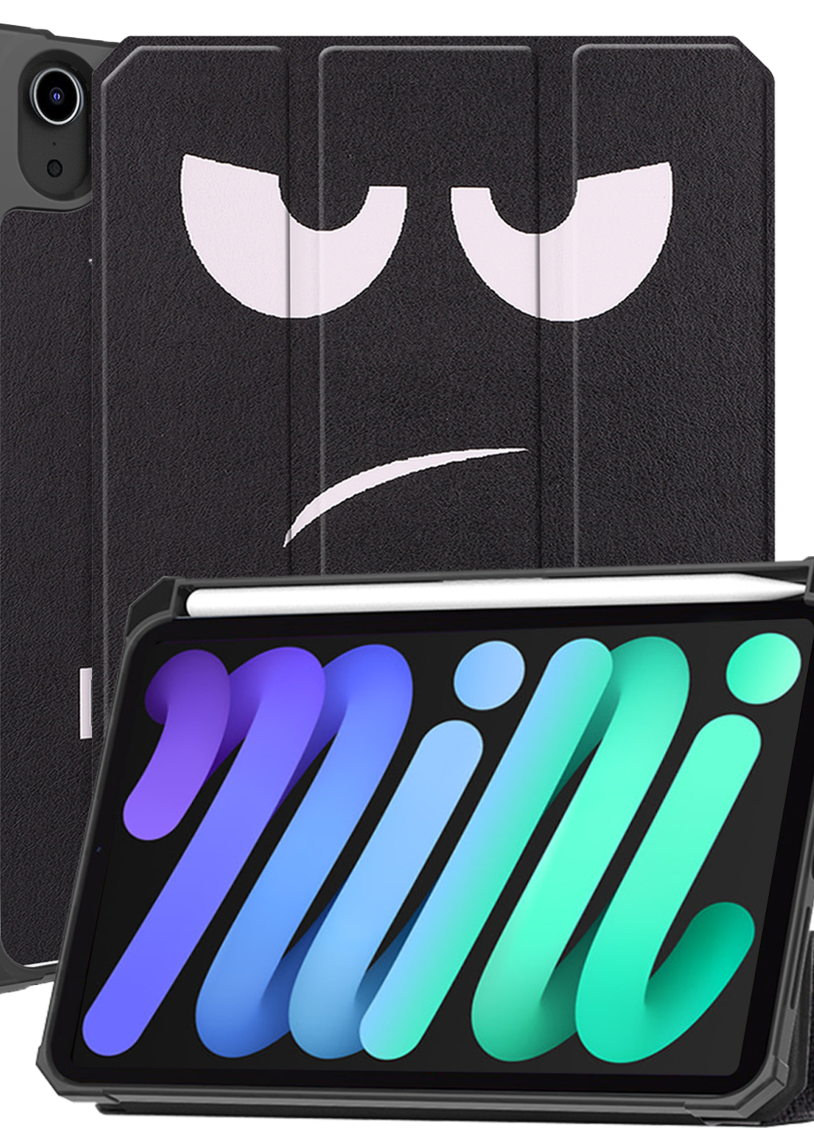 BTH BTH iPad Mini 7 Hoesje Met Uitsparing Voor Apple Pencil - Don't Touch Me