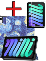 BTH BTH iPad Mini 7 Hoesje Met Screenprotector - Sterrenhemel