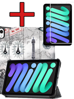 BTH BTH iPad Mini 7 Hoesje Met Screenprotector - Eiffeltoren