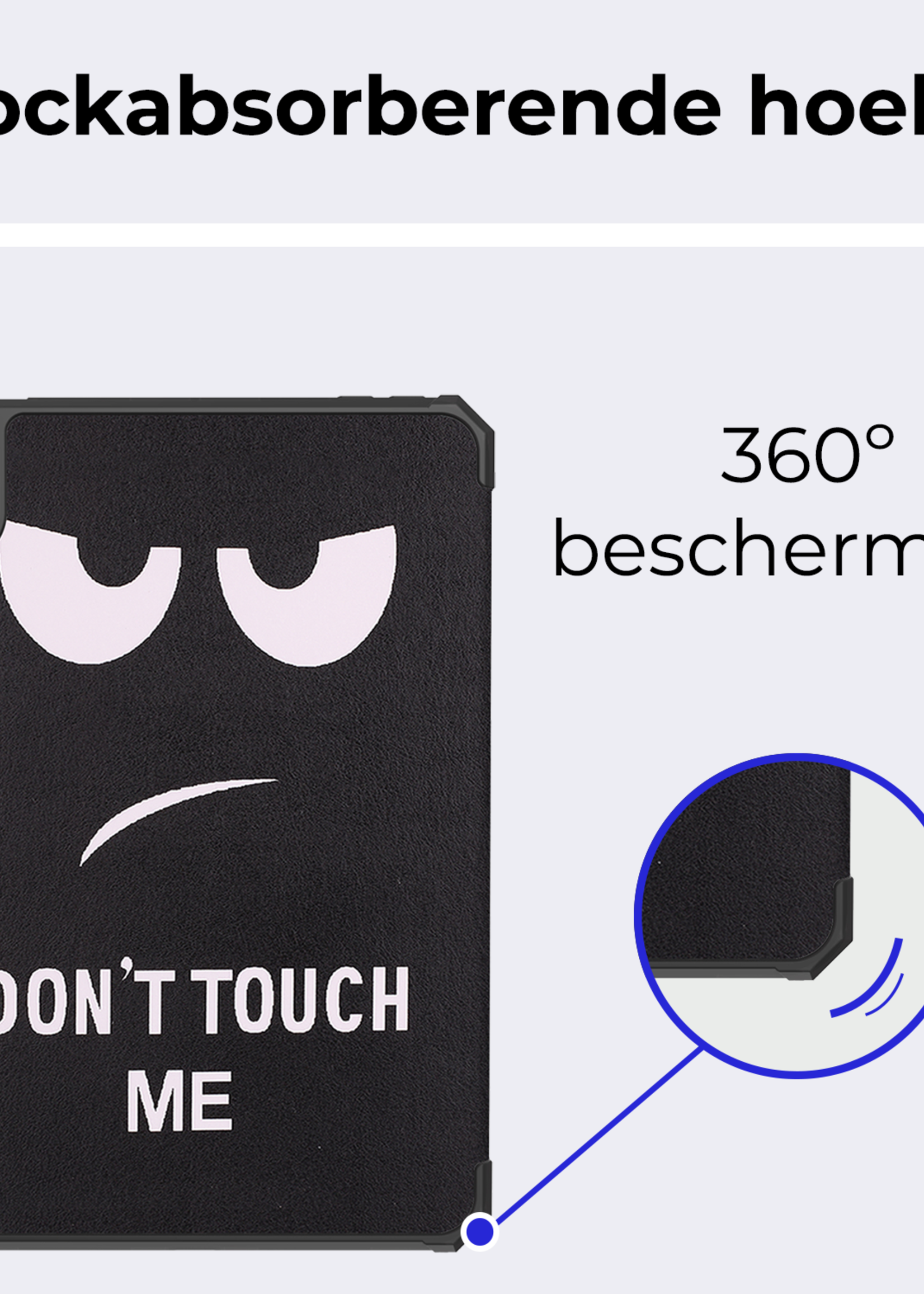 BTH BTH iPad Mini 7 Hoesje Met Uitsparing Apple Pencil En Met Screenprotector - Don't touch me
