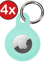 BTH 4 PACK - BTH AirTag Hoesje Siliconen - Turquoise