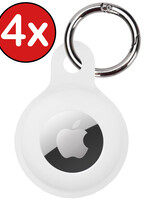 BTH 4 PACK - BTH AirTag Hoesje Siliconen - Wit