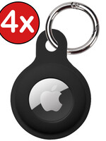 BTH 4 PACK - BTH AirTag Hoesje Siliconen - Zwart