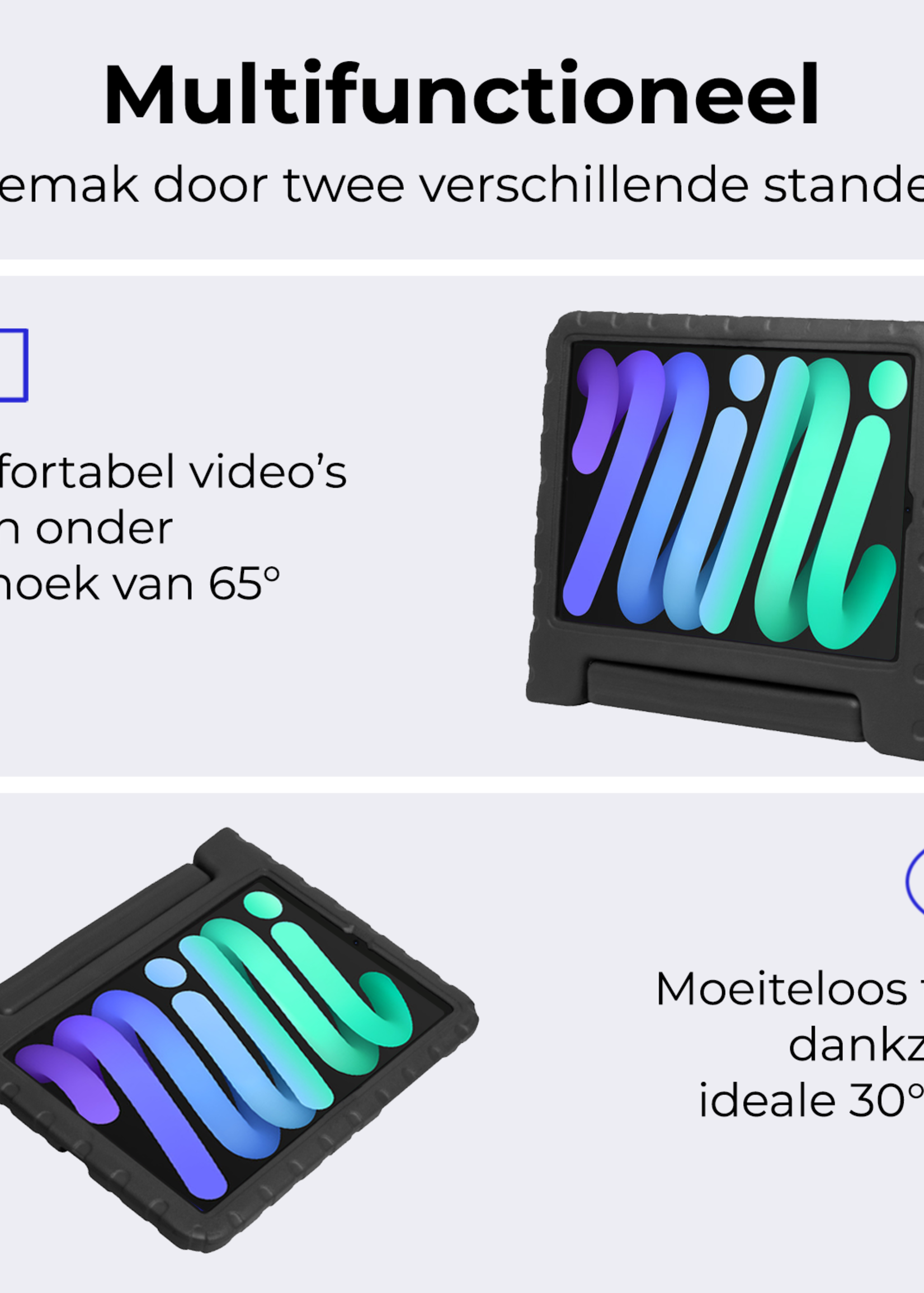 BTH BTH iPad Mini 7 Kinderhoes - Zwart