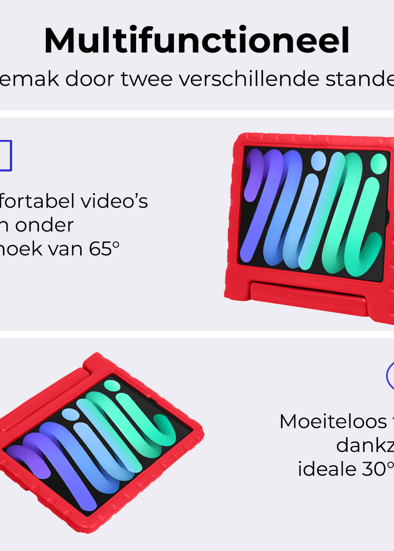 BTH BTH iPad Mini 7 Kinderhoes - Rood