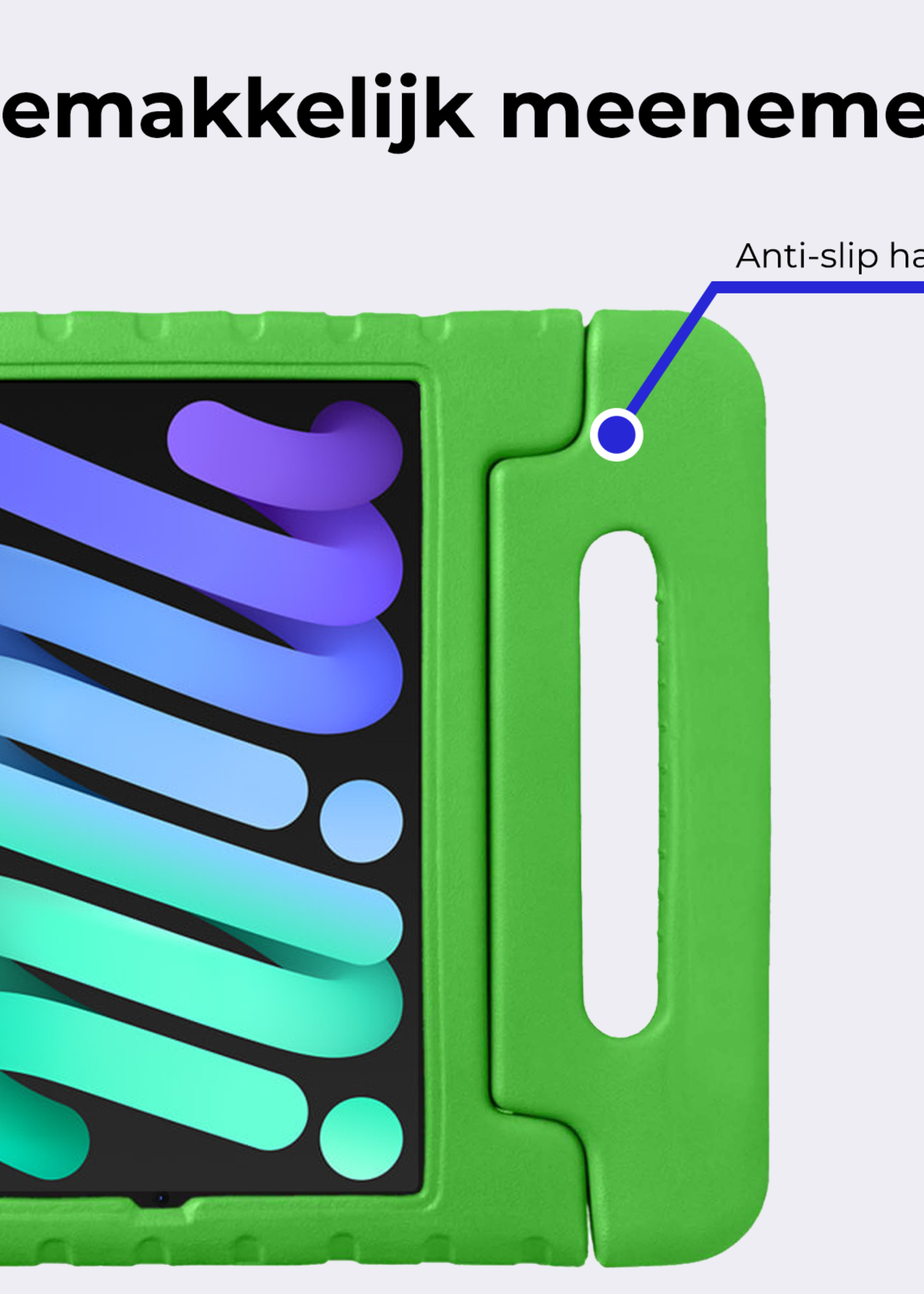 BTH BTH iPad Mini 7 Kinderhoes Met Screenprotector - Groen