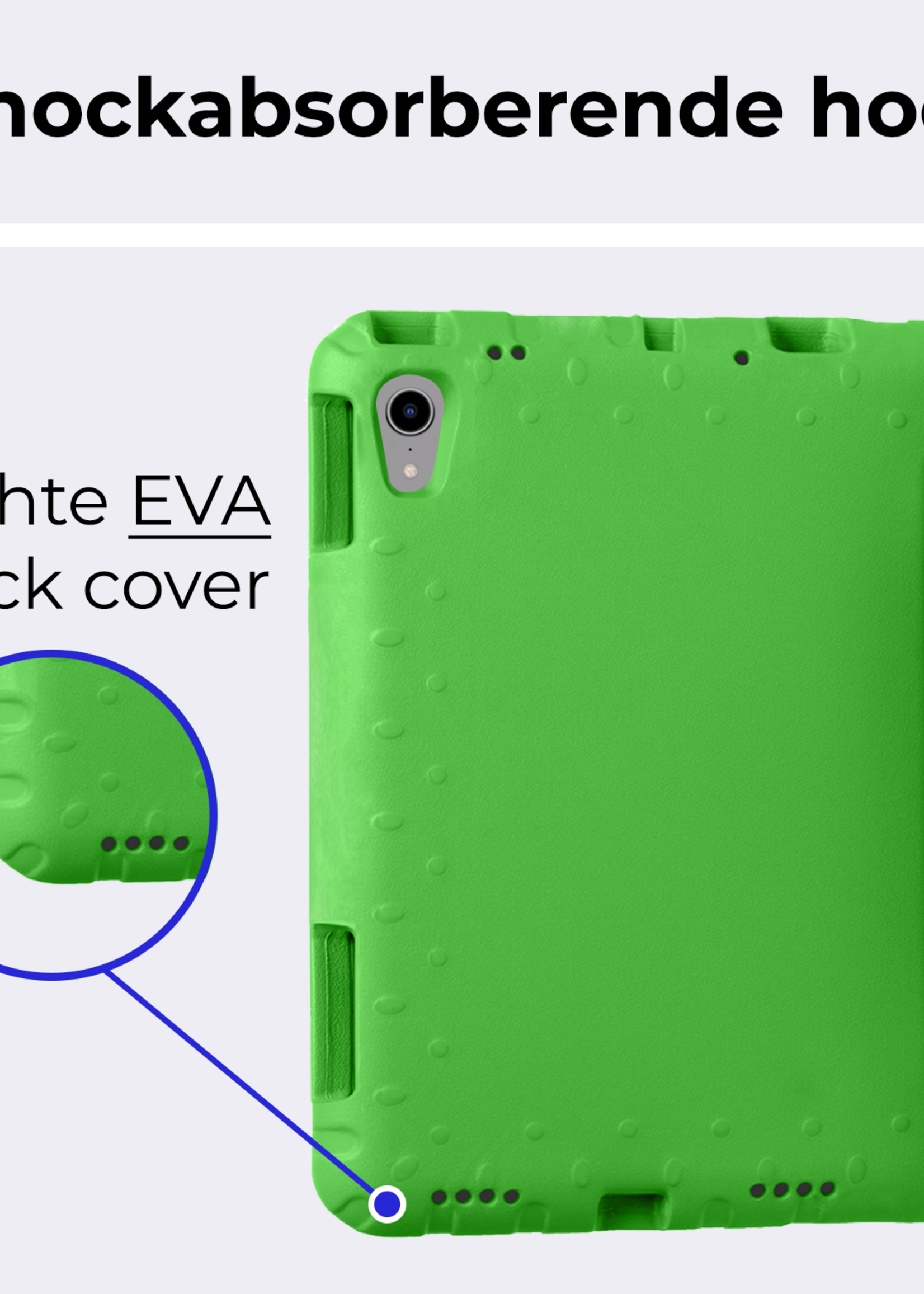 BTH BTH iPad Mini 7 Kinderhoes Met Screenprotector - Groen