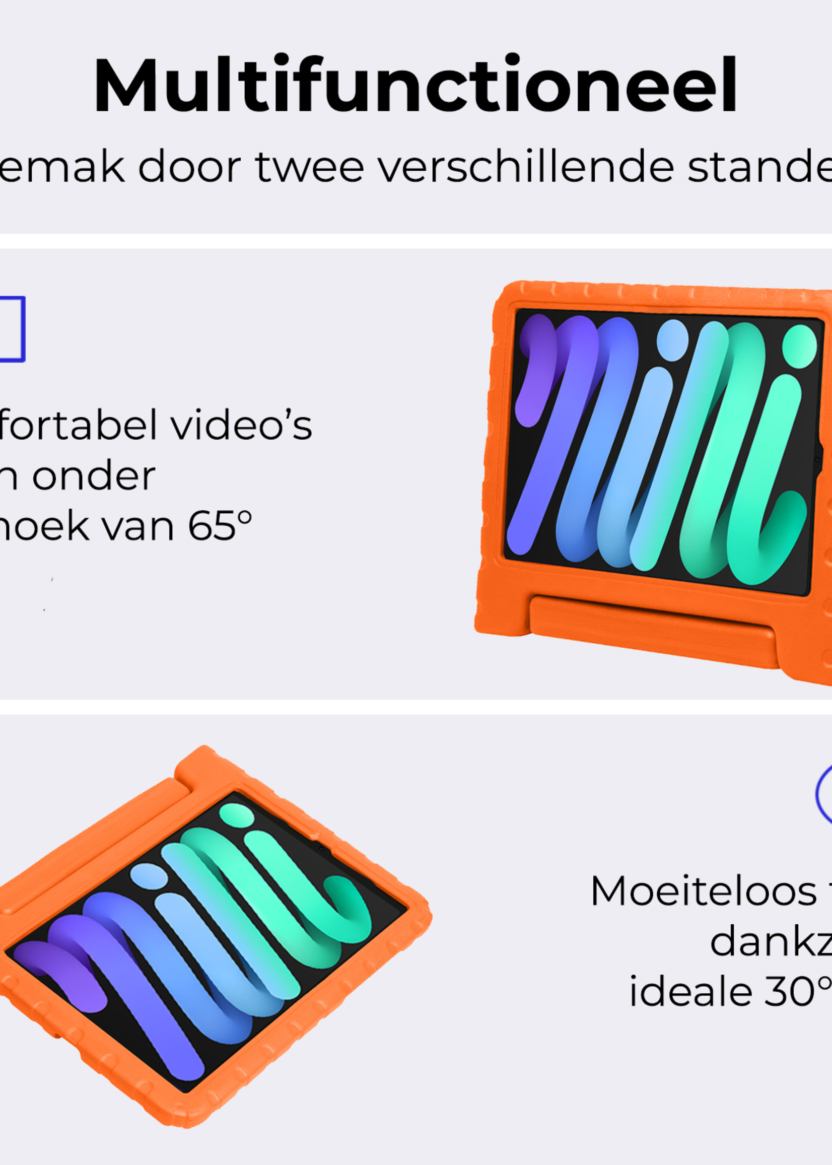 BTH BTH iPad Mini 7 Kinderhoes Met Screenprotector - Oranje