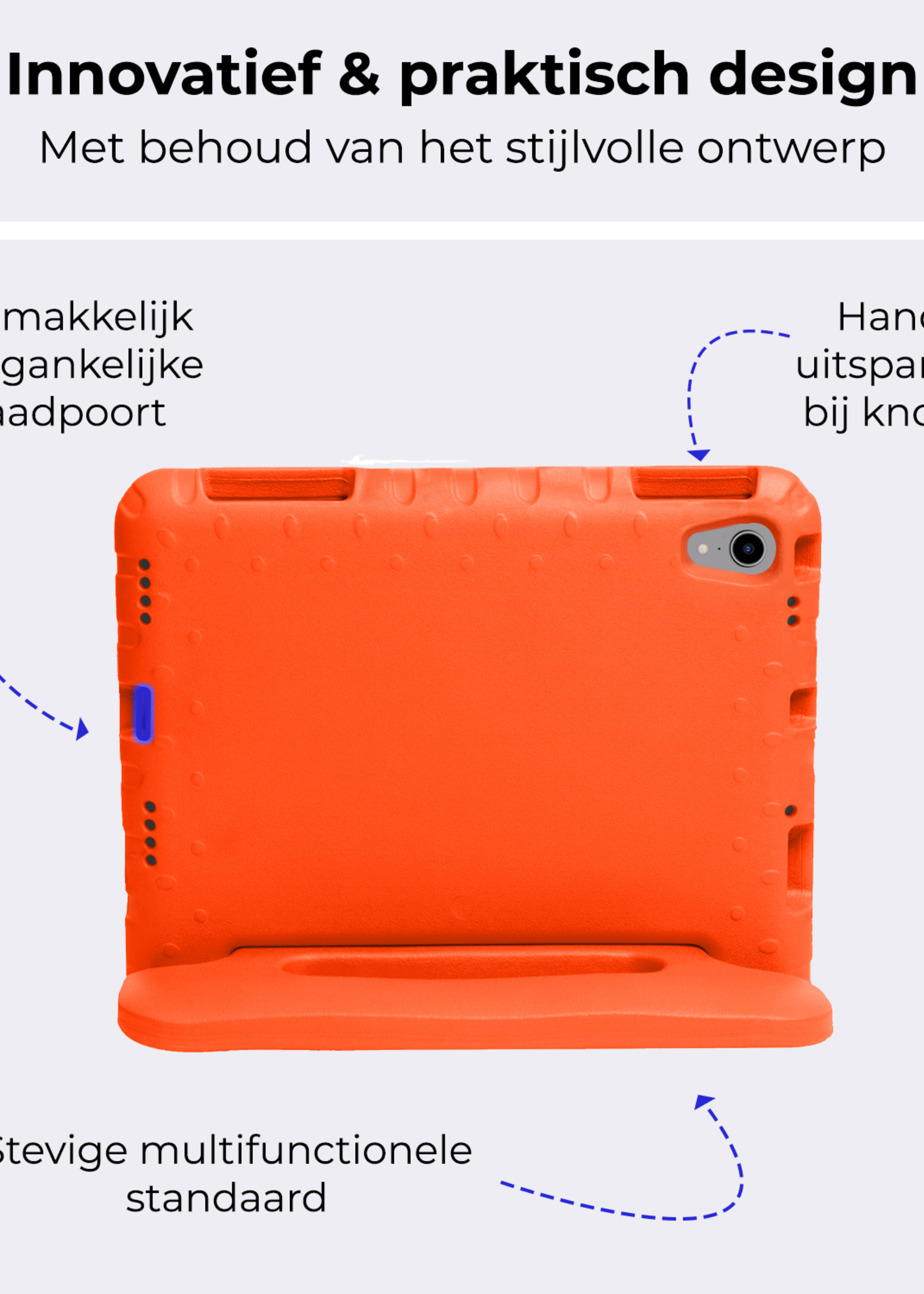 BTH BTH iPad Mini 7 Kinderhoes Met Screenprotector - Oranje