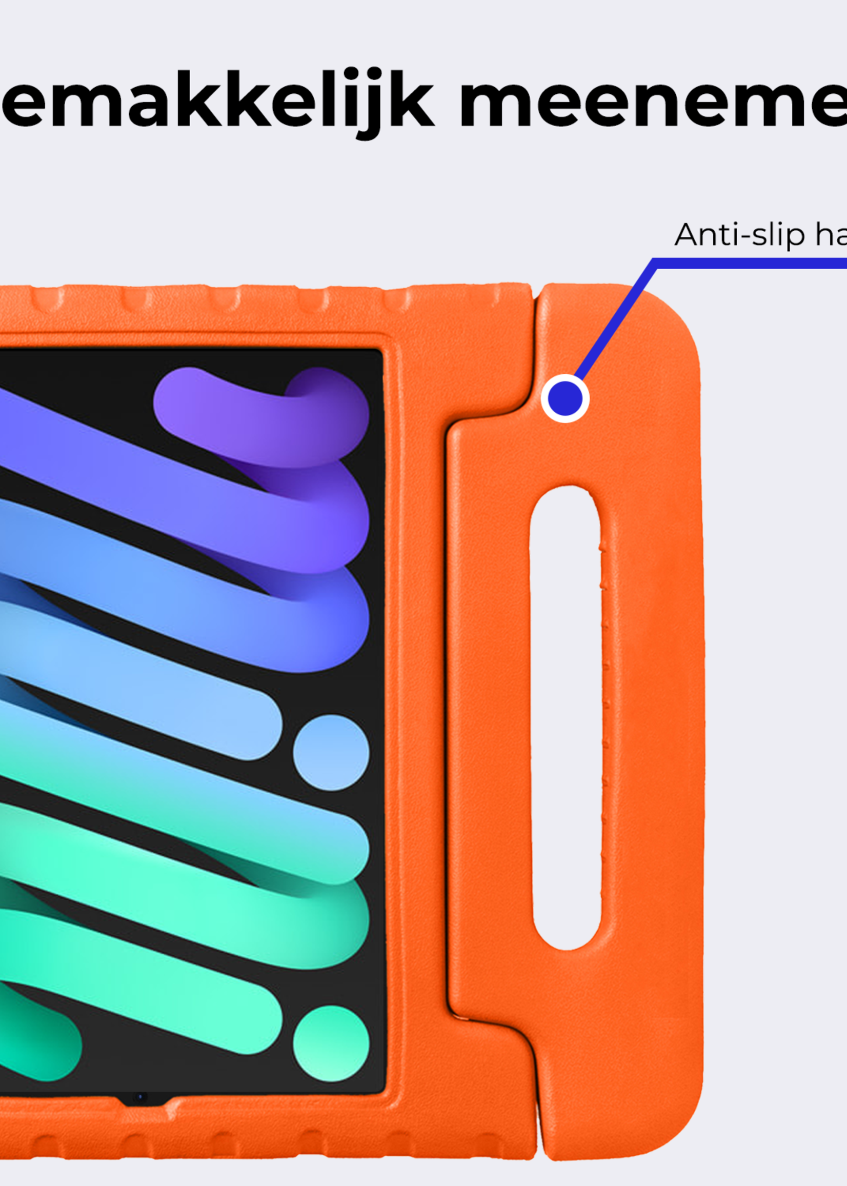 BTH BTH iPad Mini 7 Kinderhoes Met Screenprotector - Oranje