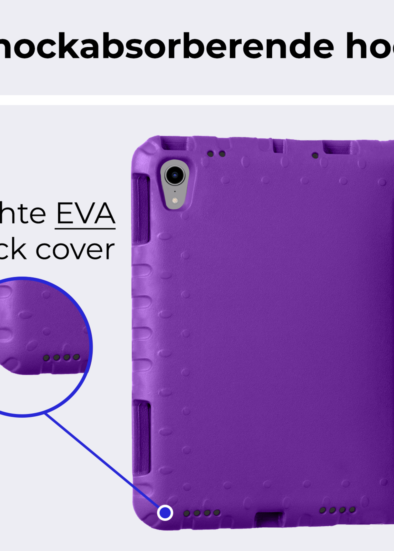 BTH BTH iPad Mini 7 Kinderhoes Met Screenprotector - Paars