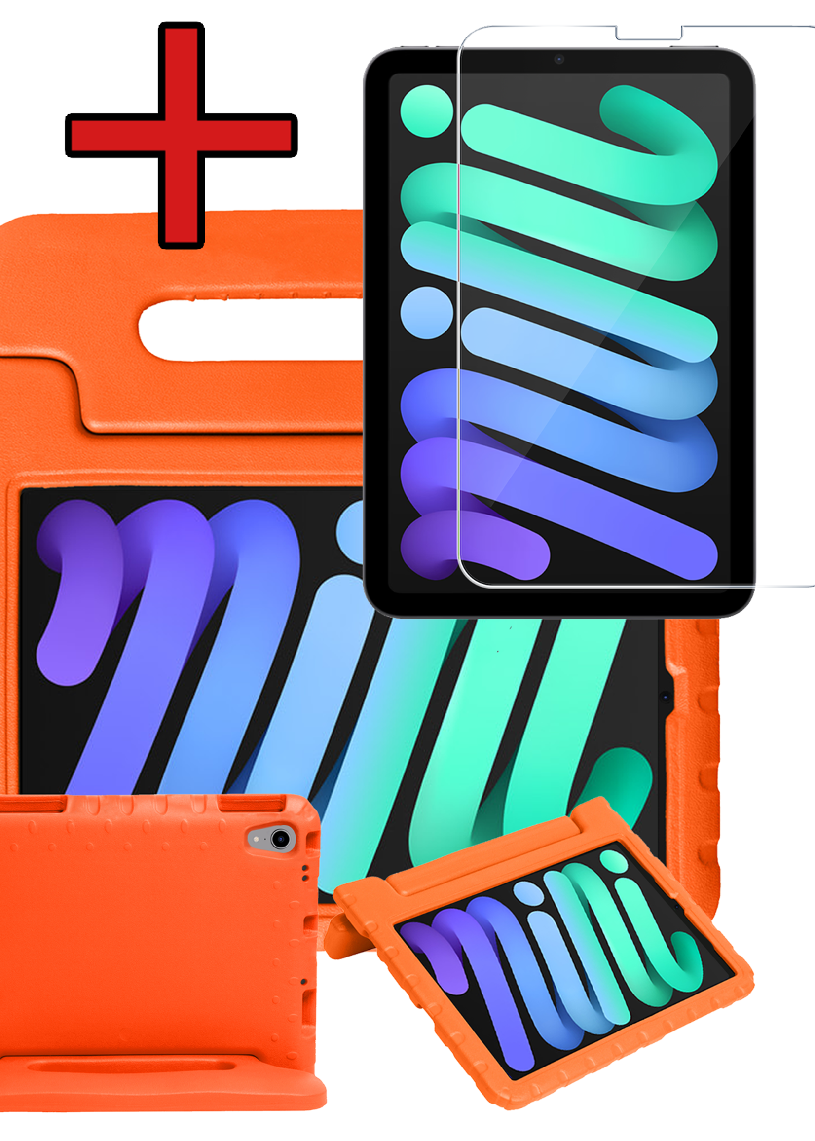 BTH BTH iPad Mini 7 Kinderhoes Met Screenprotector - Oranje