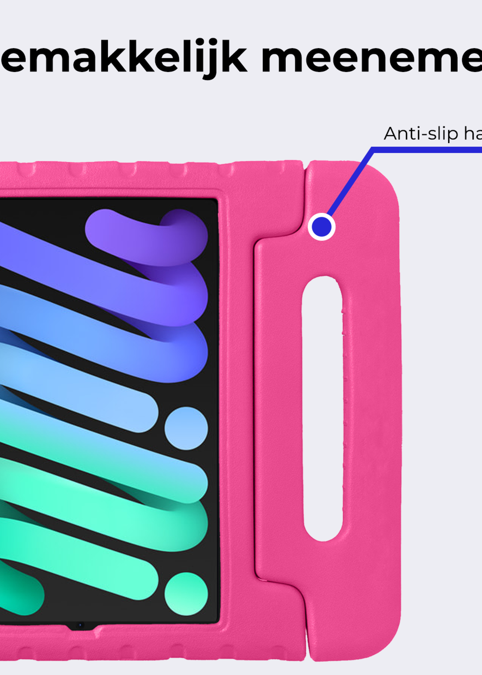 BTH BTH iPad Mini 7 Kinderhoes Met Screenprotector - Roze