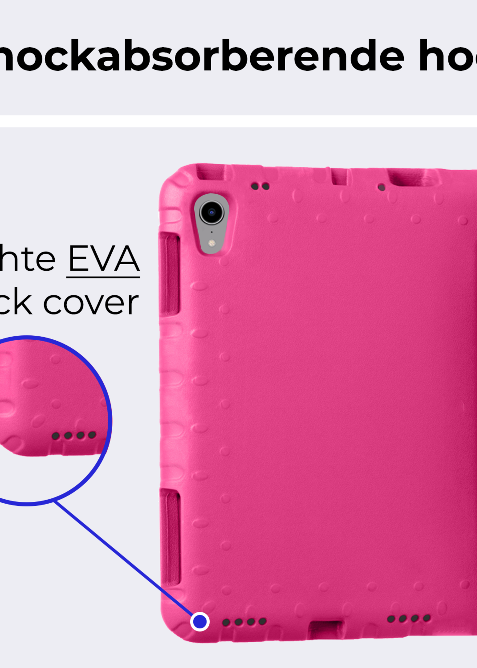 BTH BTH iPad Mini 7 Kinderhoes Met Screenprotector - Roze