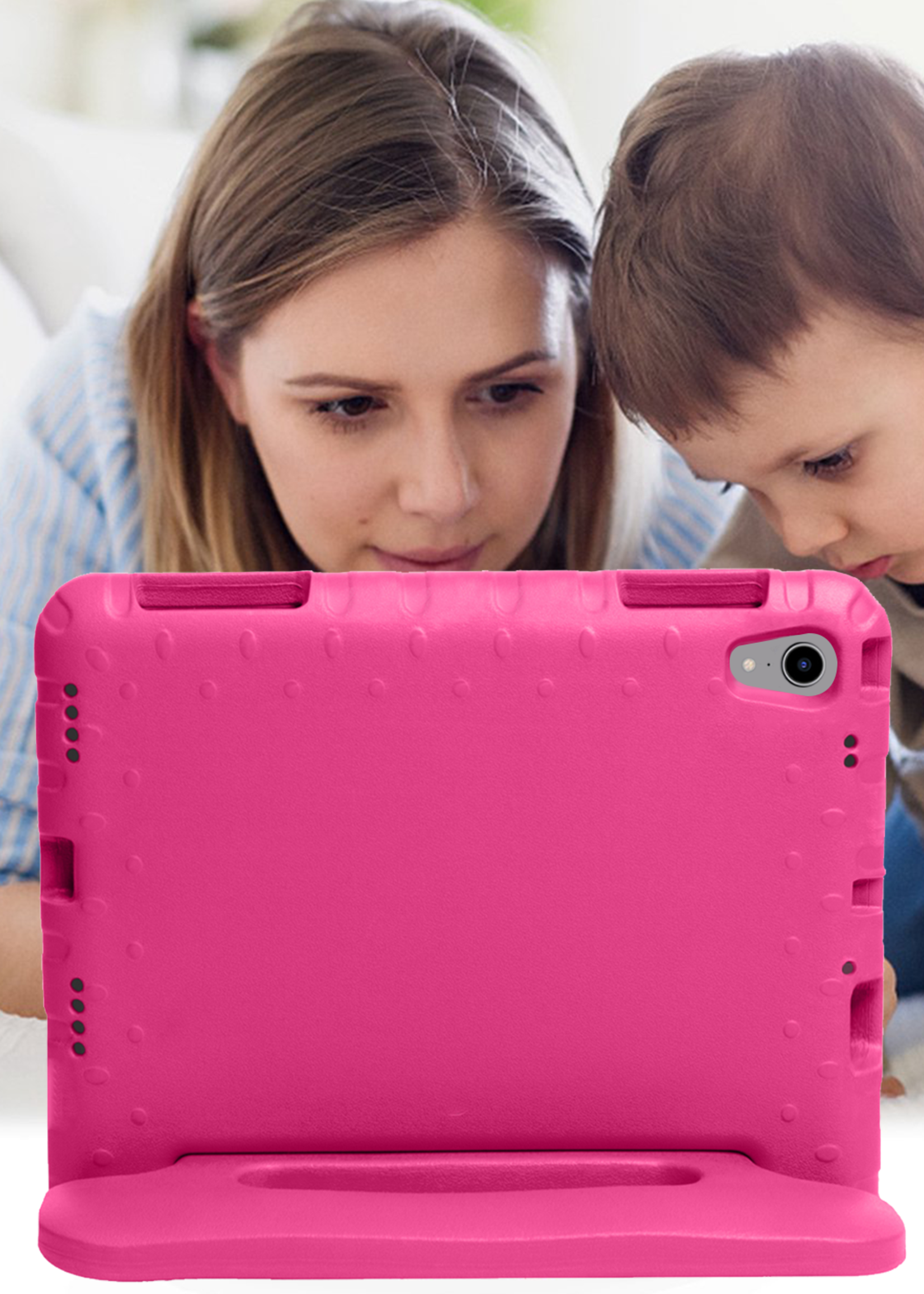 BTH BTH iPad Mini 7 Kinderhoes Met Screenprotector - Roze