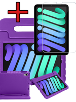 BTH BTH iPad Mini 7 Kinderhoes Met Screenprotector - Paars