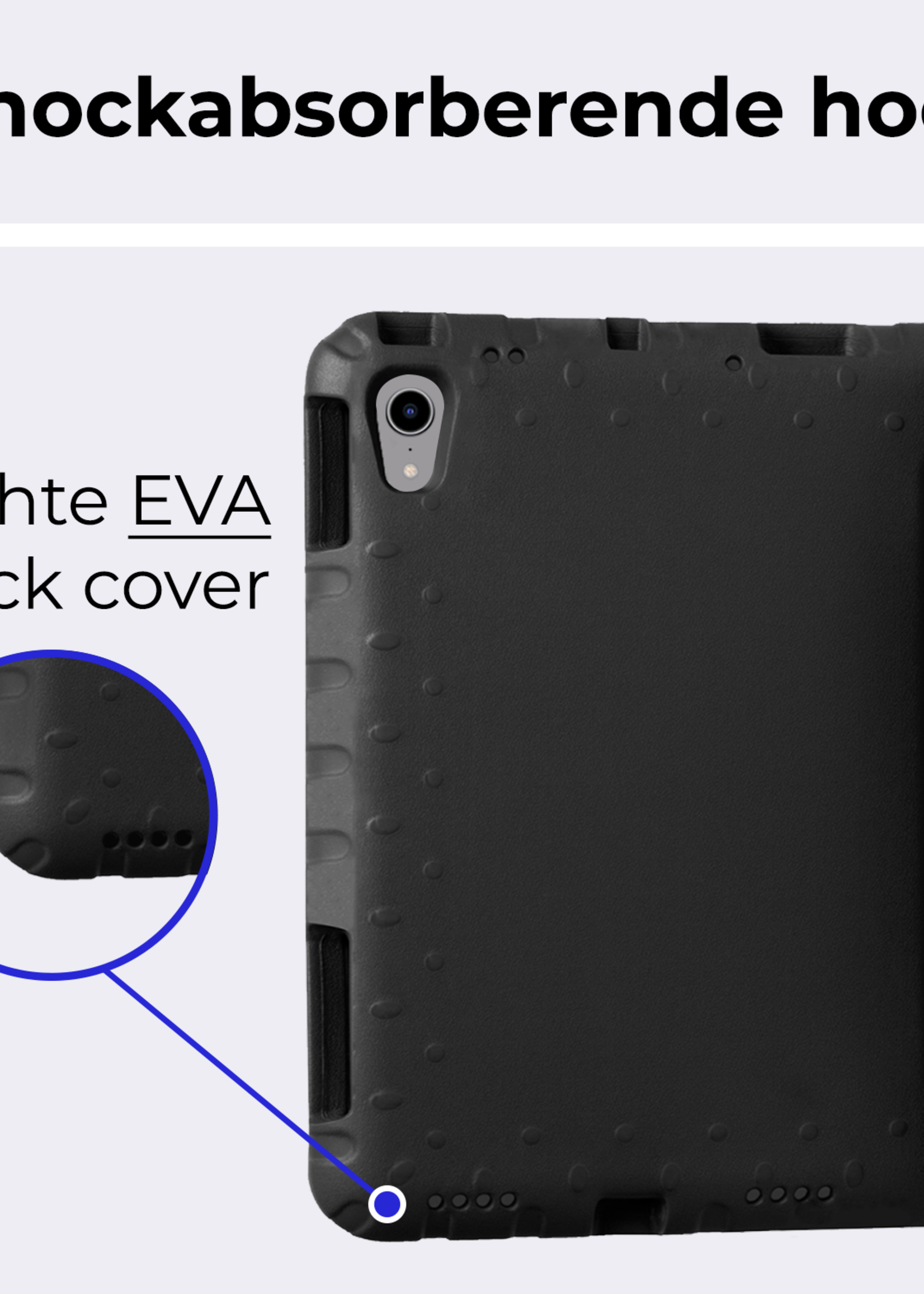 BTH BTH iPad Mini 7 Kinderhoes Met Screenprotector - Zwart