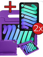 BTH BTH iPad Mini 7 Kinderhoes Met 2x Screenprotector - Paars