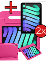 BTH BTH iPad Mini 7 Kinderhoes Met 2x Screenprotector - Roze