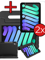 BTH BTH iPad Mini 7 Kinderhoes Met 2x Screenprotector - Zwart