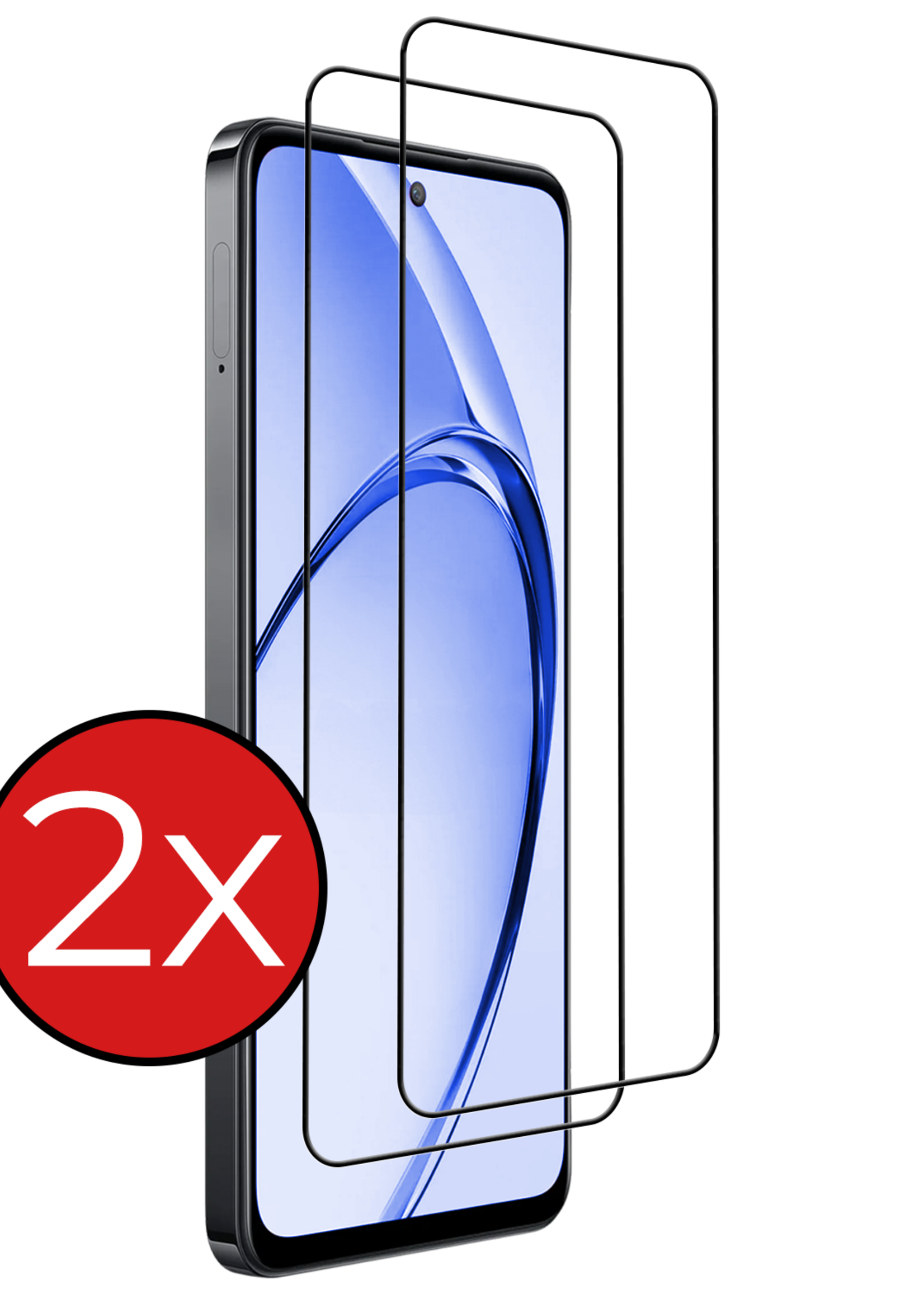 BTH BTH OPPO A80 Screenprotector Glas Full Cover - 2 PACK