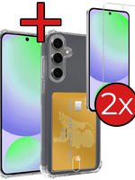 BTH BTH Samsung Galaxy S24 FE Hoesje Pashouder Met 2x Screenprotector