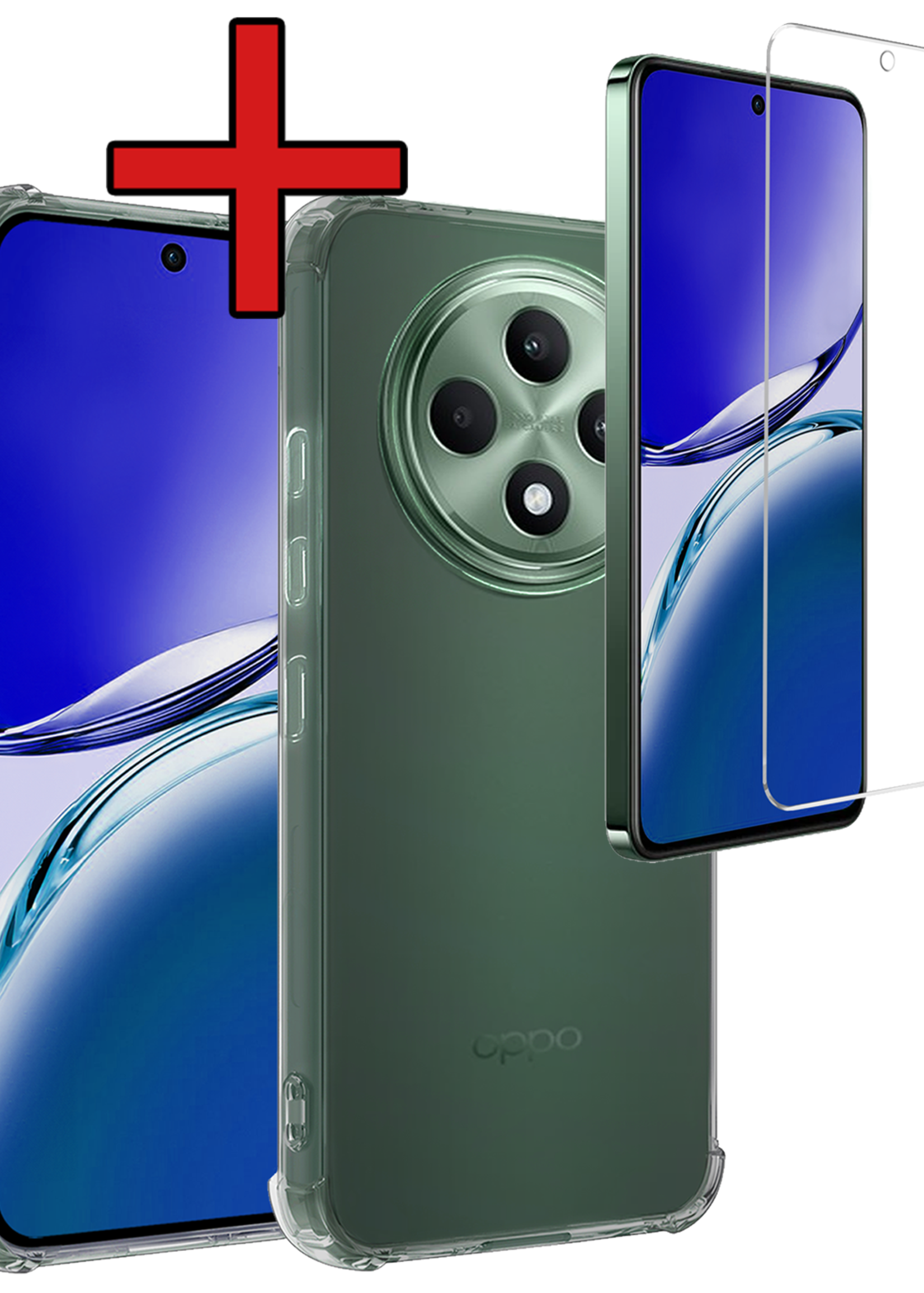 BTH BTH OPPO Reno 12F Hoesje Shockproof Met Screenprotector