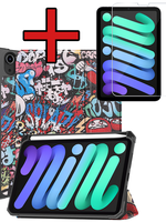BTH BTH iPad Mini 7 Hoesje Met Uitsparing Apple Pencil En Met Screenprotector - Graffity